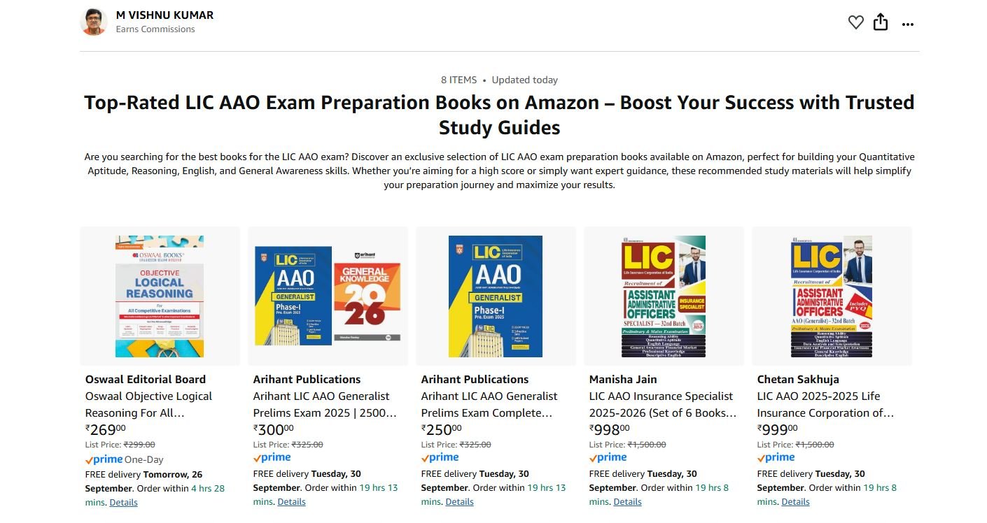 lic aao books